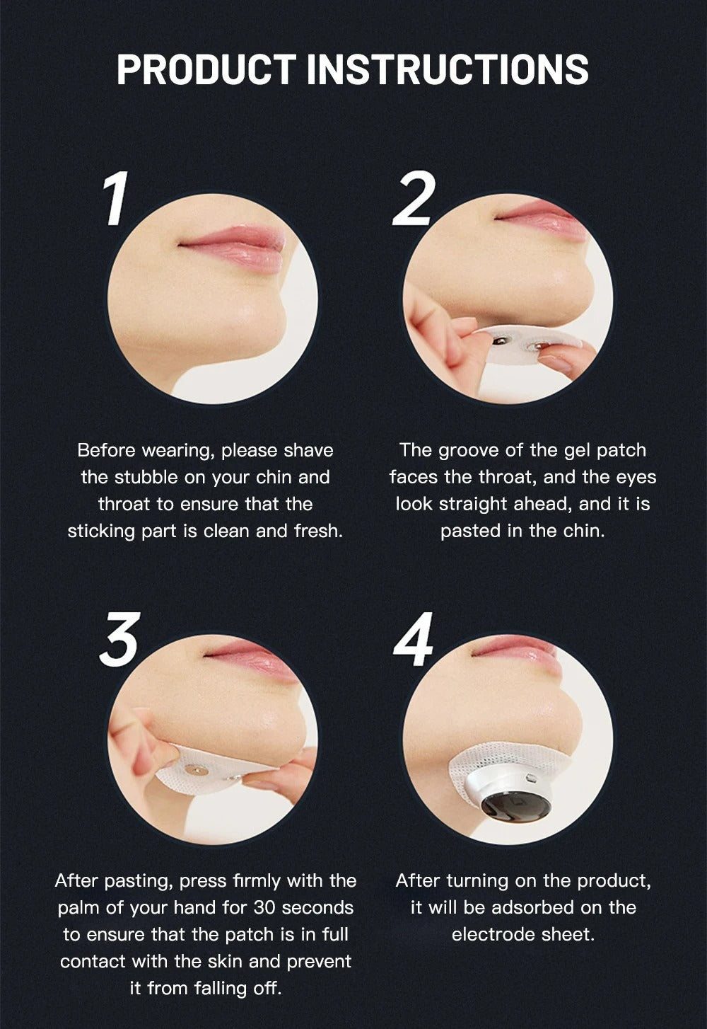 LuxeLane® Chin Patch Magnetic Massager